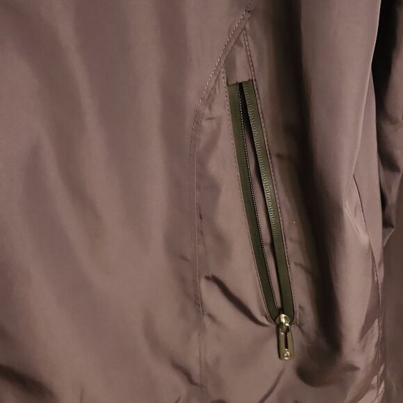 Tech by Tumi Women's Dark Gray Waterproof Jacket w/ Hood Size L - Picture 3 of 9